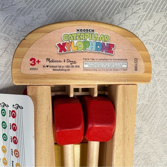 Melissa & Doug Caterpillar Rainbow Color Xylophone With Instructional Card - Picture 7 of 7